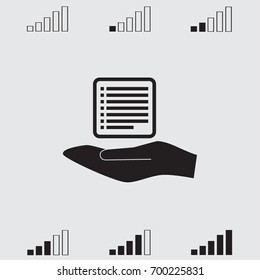 List icon, document vector illustration