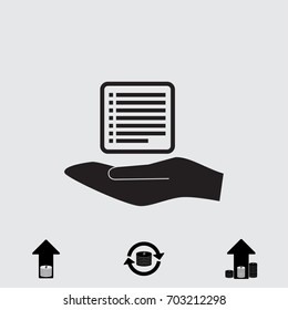 List icon, document vector illustration