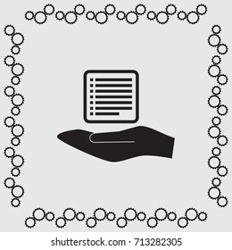 List icon, document vector illustration
