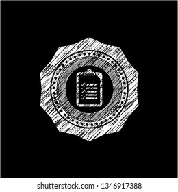 list icon drawn with chalkboard texture