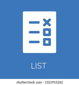  List icon. Editable  List icon for web or mobile.