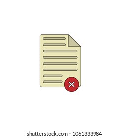 List icon with false icon.Vector illustration