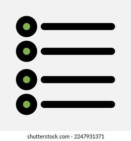 List icon in filled line style about multimedia, use for website mobile app presentation