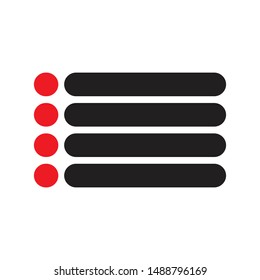 list icon. flat illustration of list. vector icon. list sign symbol