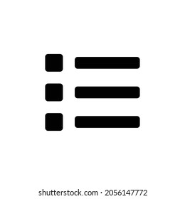 Icono de lista. Diseño de estilo plano aislado en un fondo blanco. Ilustración del vector