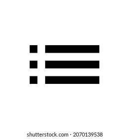 list Icon. Flat style design isolated on white background. Vector illustration