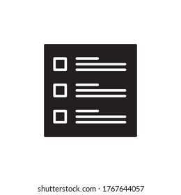 list icon glyph vector illustration black style. isolated on white background