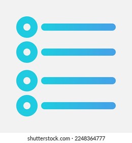 List icon in gradient style about multimedia, use for website mobile app presentation