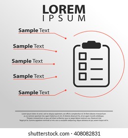 list icon. infographics template