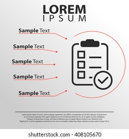 list icon. infographics template