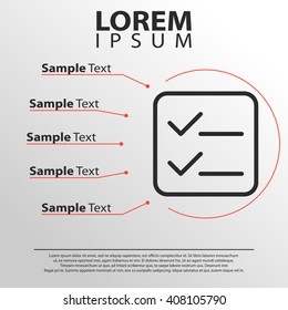 list icon. infographics template