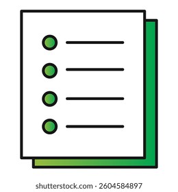 List Icon for Ingredients Information on Cosmetic Packaging