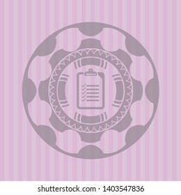 list icon inside badge with pink background