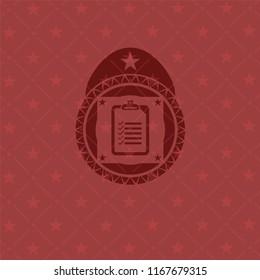 list icon inside badge with red background