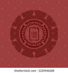 list icon inside badge with red background