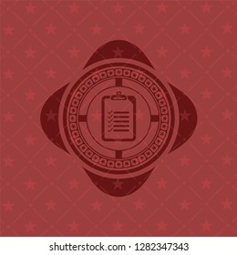 list icon inside badge with red background