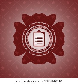 list icon inside badge with red background