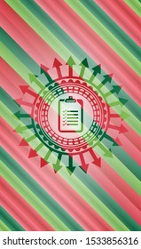 list icon inside christmas badge.
