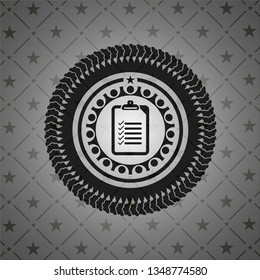 list icon inside dark badge