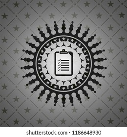 list icon inside dark emblem