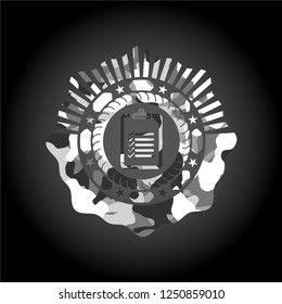 list icon inside grey camouflage texture