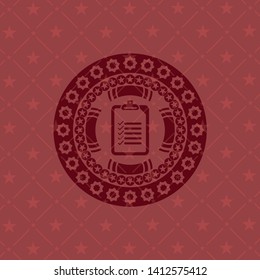 list icon inside red icon or emblem