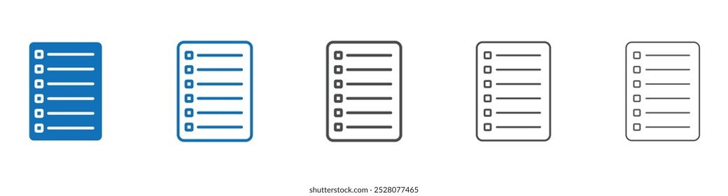 List icon Isolated flat vector in outline