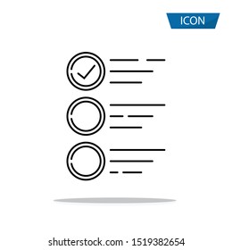 List icon isolated on white background.