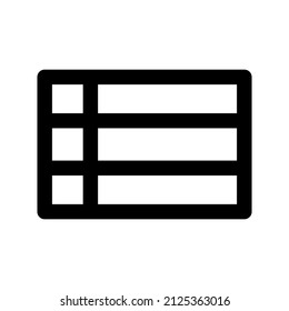 List icon isolated on white background