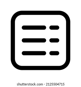 List icon isolated on white background