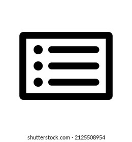 List icon isolated on white background
