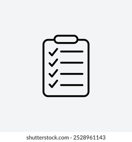 Ícone de lista isolado no fundo branco.