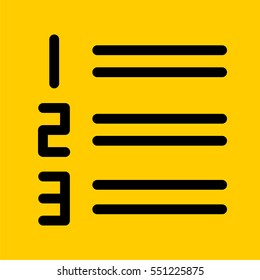 list icon. isolated sign symbol