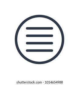 List icon. Isolated text and list icon line style. Premium quality vector symbol drawing concept for your logo web mobile app UI design.