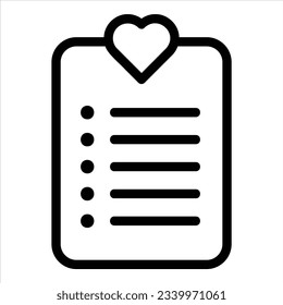 icono de lista con vektor aislado y fondo transparente