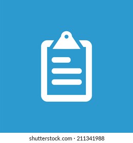 list icon, isolated, white on the blue background. Exclusive Symbols 