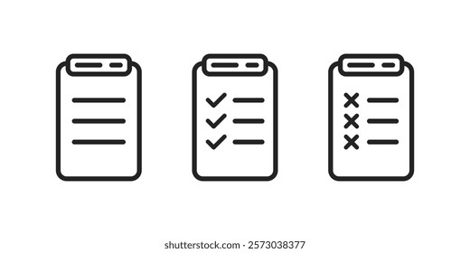 List icon. List item files line icon editable stroke. Vector illustration