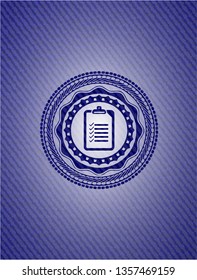 list icon with jean texture