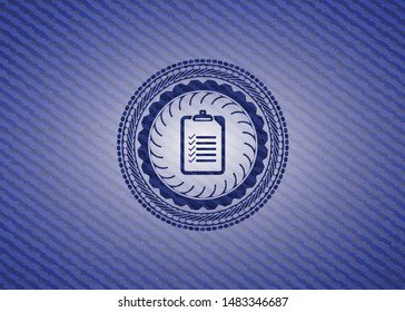 list icon with jean texture
