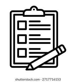 Ilustración vectorial de diseño de línea de icono de lista