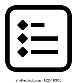 list icon or logo isolated sign symbol vector illustration - high quality black style vector icons
