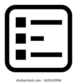 list icon or logo isolated sign symbol vector illustration - high quality black style vector icons
