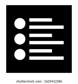 list icon or logo isolated sign symbol vector illustration - high quality black style vector icons
