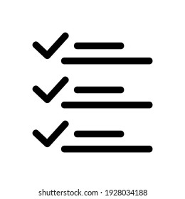icono de lista o logotipo símbolo de signo aislado ilustración vectorial - iconos vectoriales de estilo negro de alta calidad

