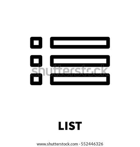 List icon or logo in modern line style. High quality black outline pictogram for web site design and mobile apps. Vector illustration on a white background.