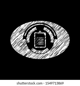 list icon on chalkboard, vector illustration, pretty design