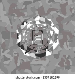 list icon on grey camo pattern