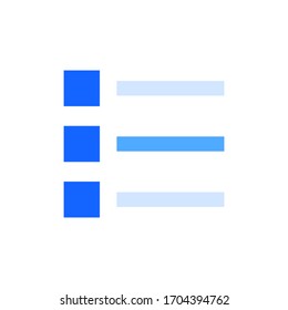 Icono de lista en fondo blanco