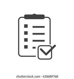 List icon on the white background. Vector illustration