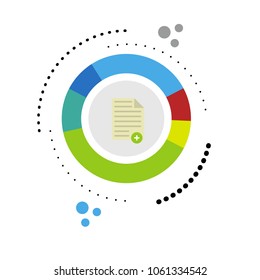 List icon with plus symbol.Vector illustration